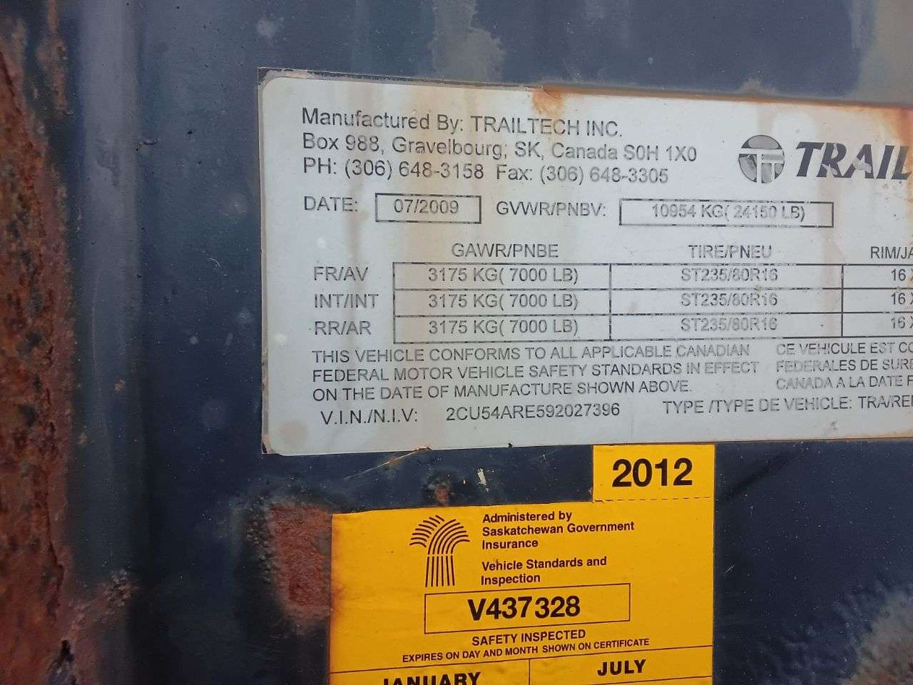 2009 Trailtech H370 24' + Beavertail Flat Deck Trailer