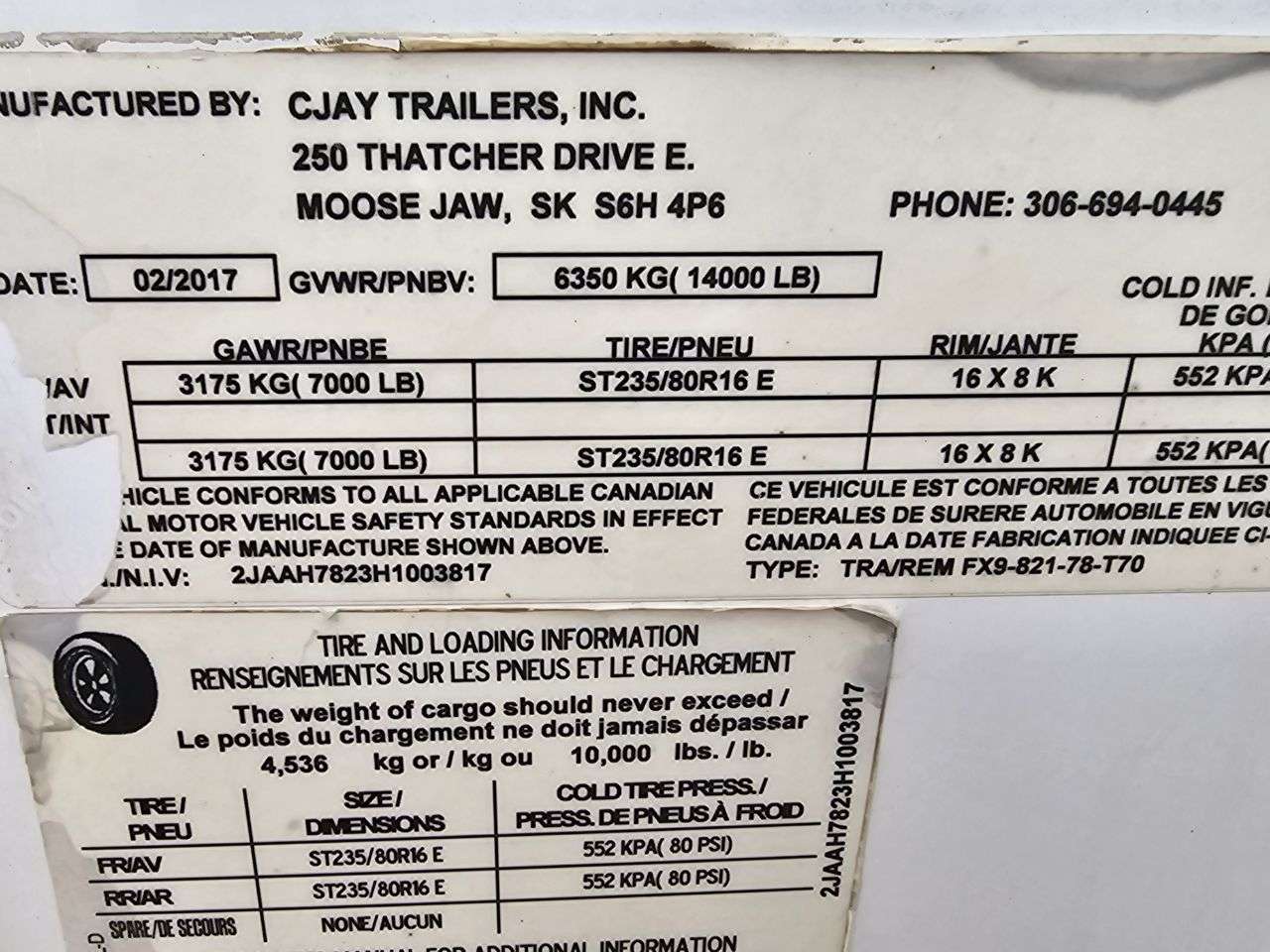 2018 CJay 8' X 21' V-Nose Cargo
