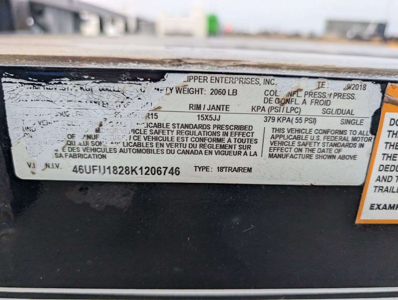 2019 Diamond C 18' Flat Deck Trailer