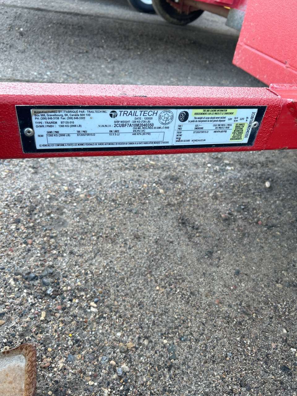 2021 Trailtech 5' x 10' Utility Trailer