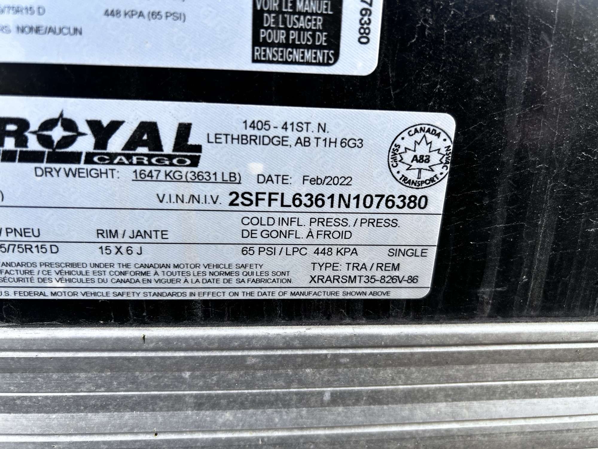2022 Royal 8'6" x 22' + 4' V-Nose Toy Hauler Trailer