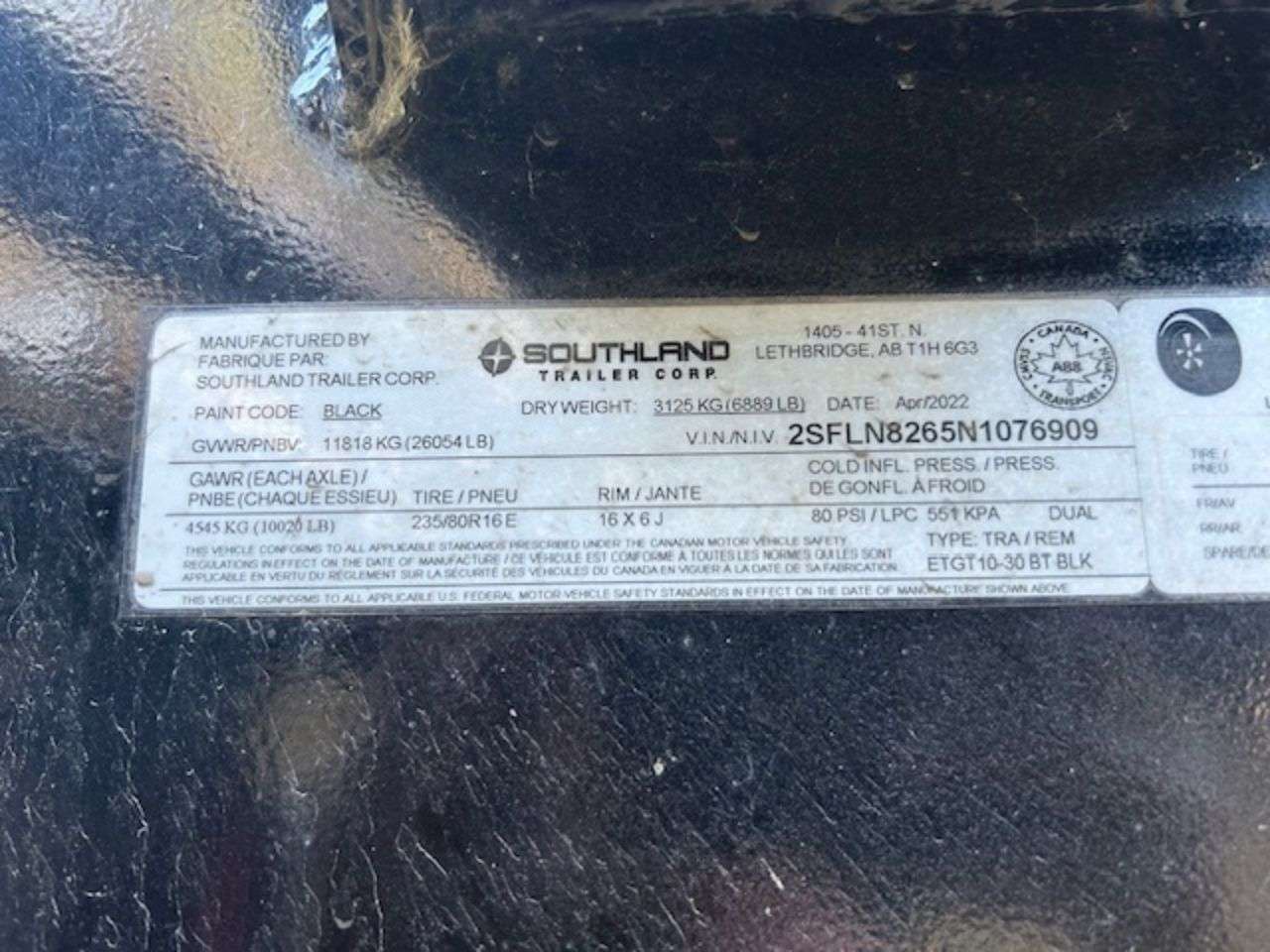 2022 Southland ETGT10-30' Beavertail GN Flat Deck Trailer