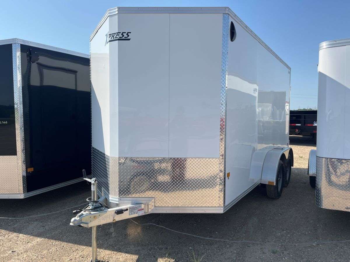 2023 Alcom Xpress 7' x 14' V-Nose Cargo HAIL SALE