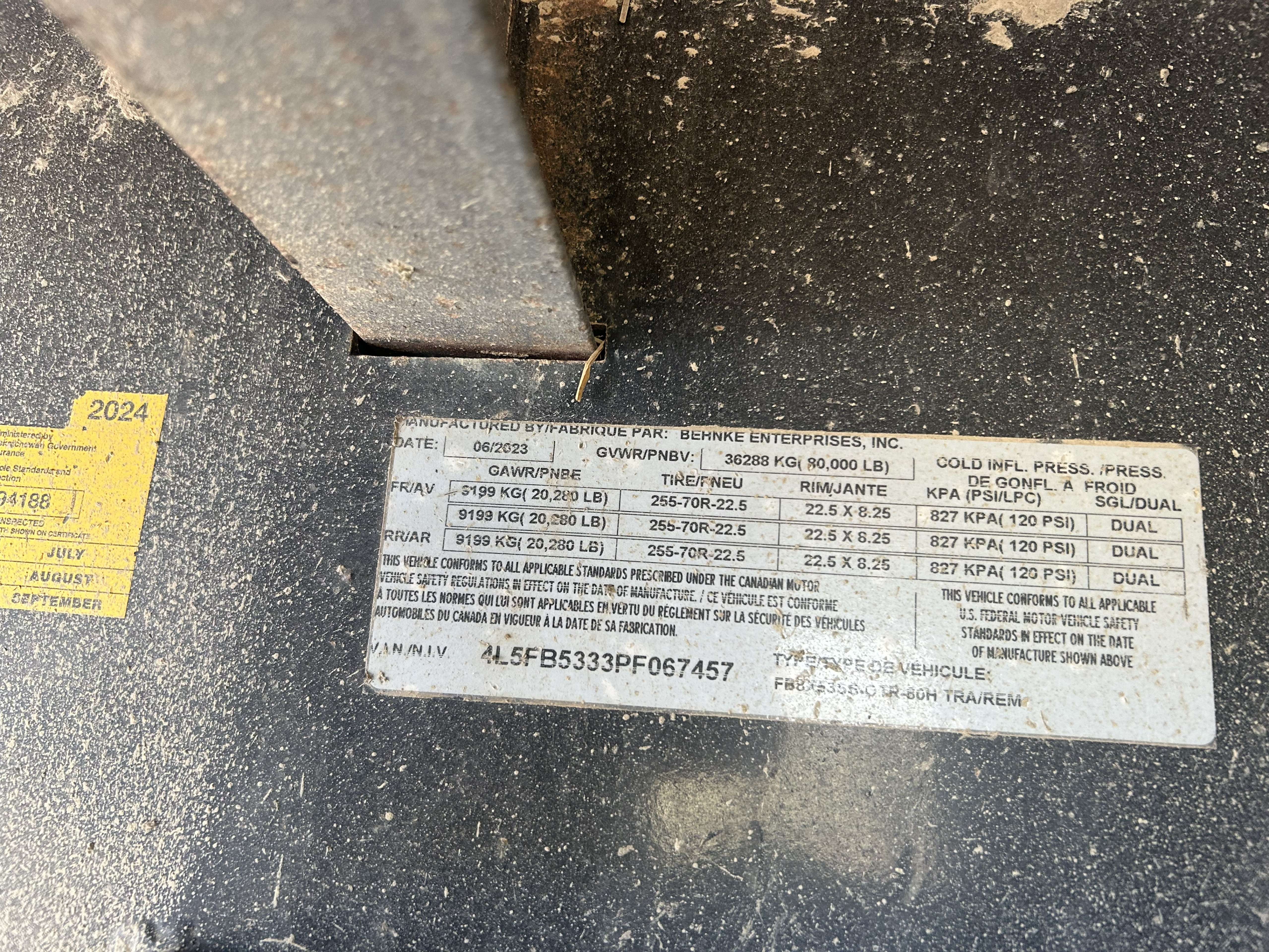 2023 Behnke OTR 8.5' x 47' Step Deck Trailer