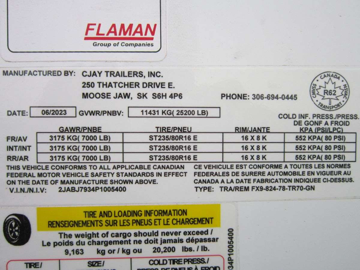 2023 CJay FX9 8'6" x 24' Gooseneck Cargo Trailer