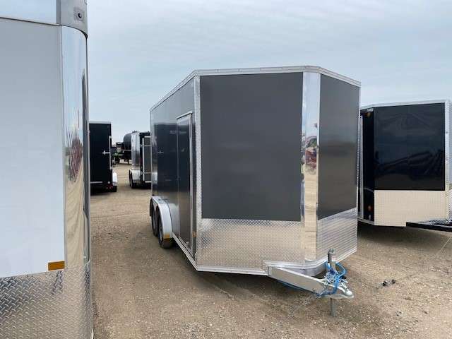 2024 Alcom Xpress 7'6" x 14' V-Nose Cargo HAIL SALE