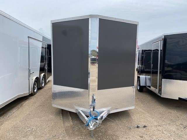 2024 Alcom Xpress 7'6" x 14' V-Nose Cargo HAIL SALE