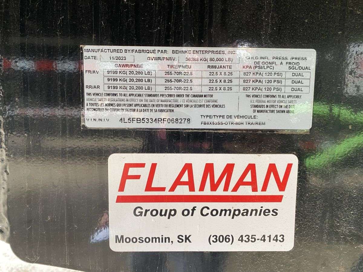 2024 Flaman 9200 Sprayer Trailer