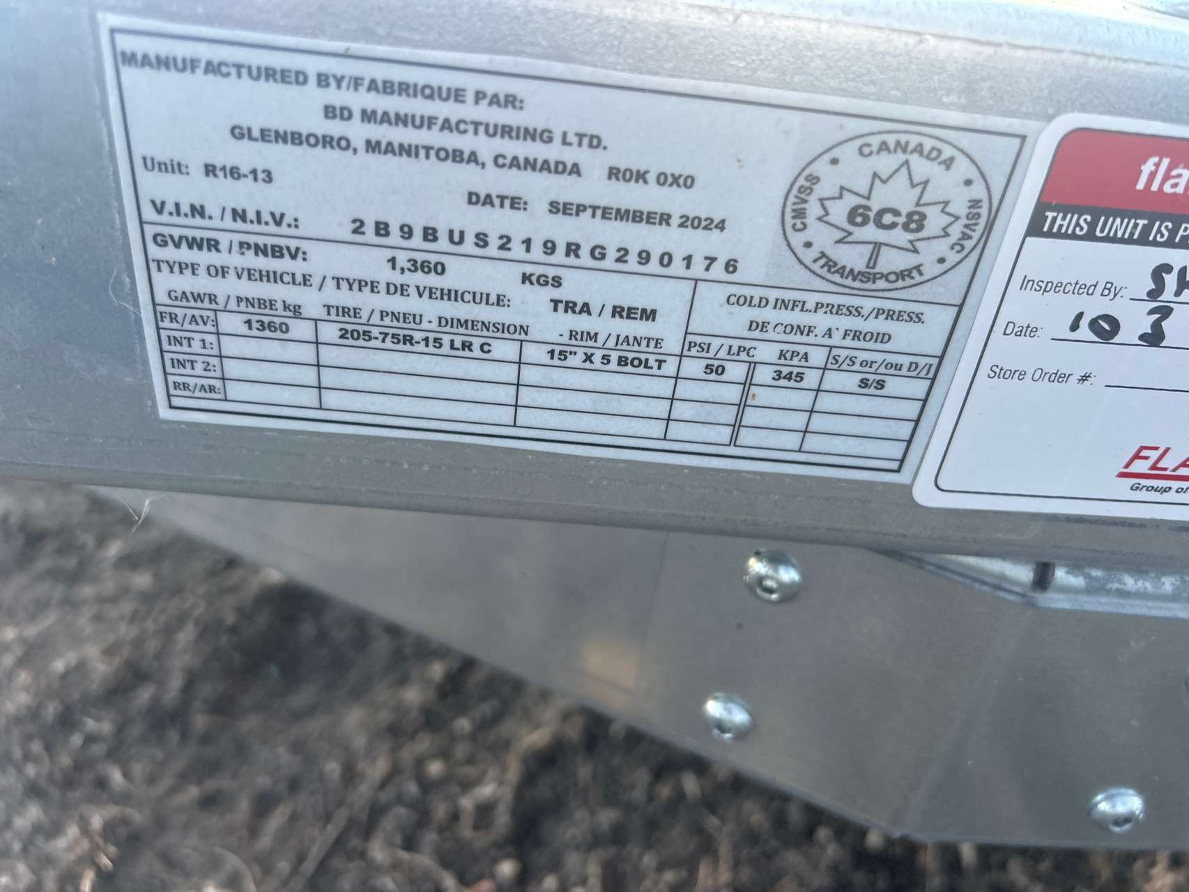 2024 Norbert UTB 5' x 10' Galvanized Steel Utility