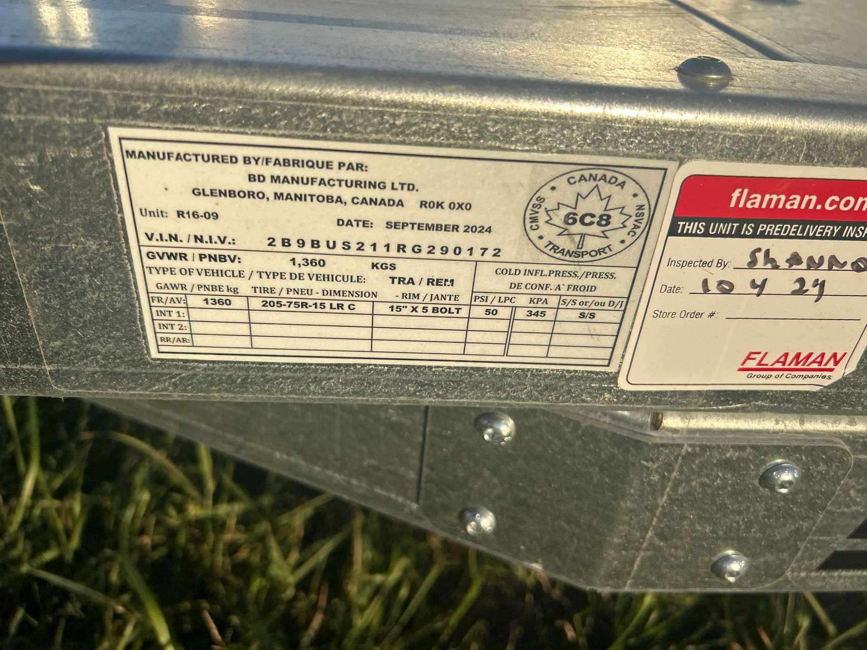 2024 Norbert UTB 5' x 10' Galvanized Steel Utility