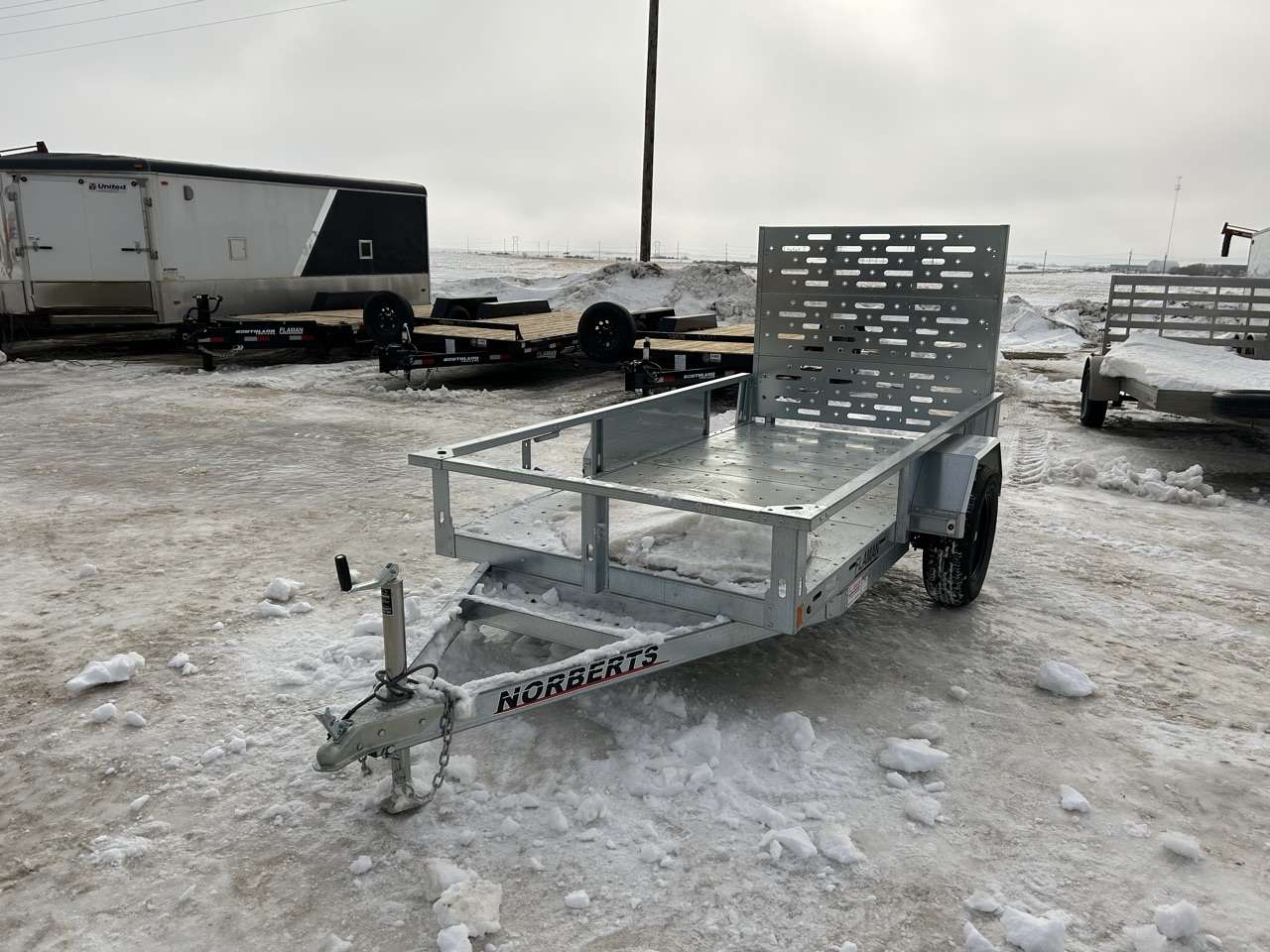 2024 Norbert UTB 5' x 10' Galvanized Steel Utility Trailer