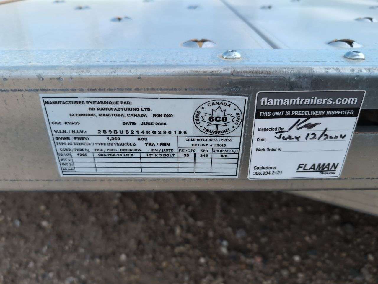 2024 Norbert UTB 6' x 10' Galvanized Steel Utility