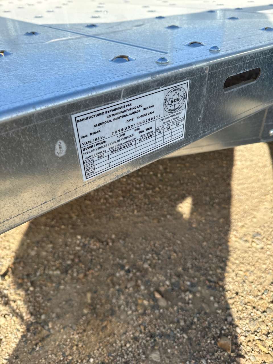2024 Norbert UTB 6' x 10' Galvanized Steel Utility Trailer