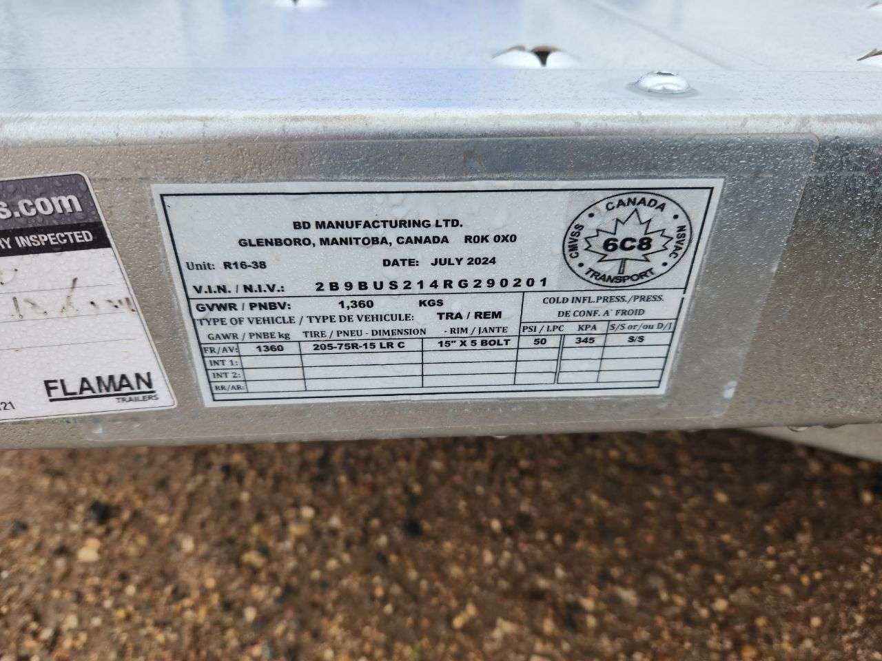 2024 Norberts UTB 6' x 10' Galvanized Steel Utility