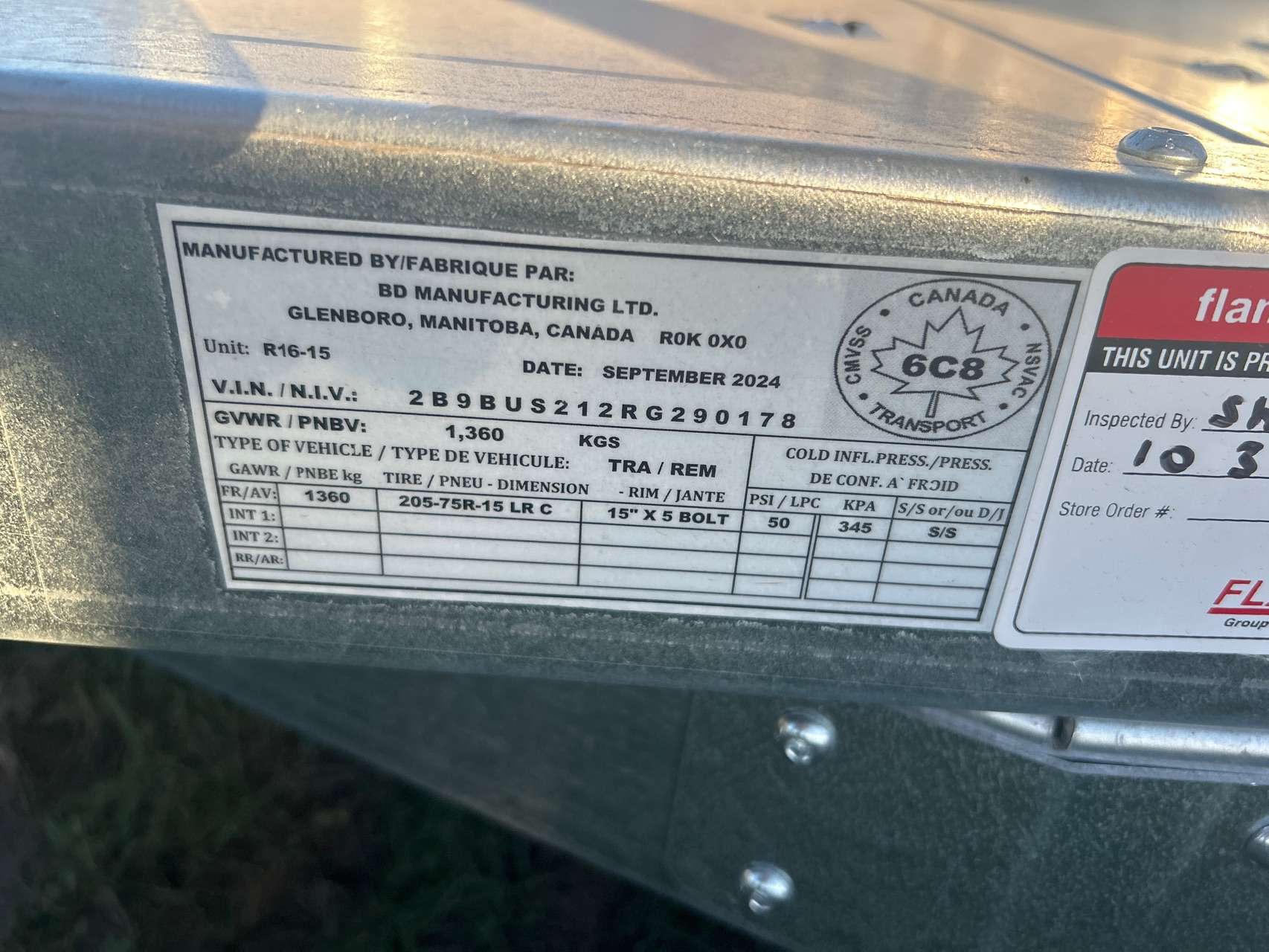 2024 Nortbert UTB 5' x 10' Galvanized Steel Utility