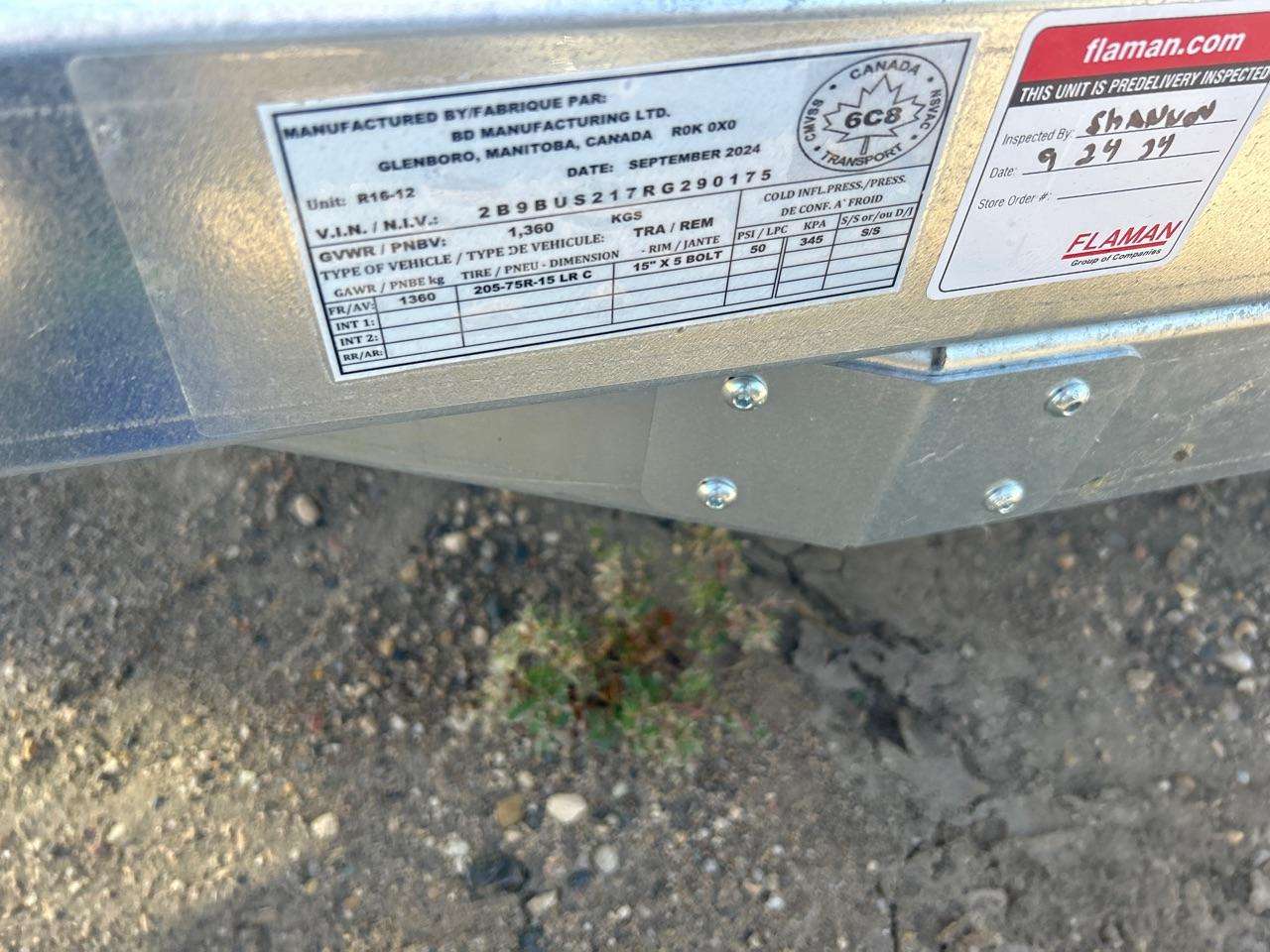 2024 Nortbert UTB 5' x 10' Galvanized Steel Utility