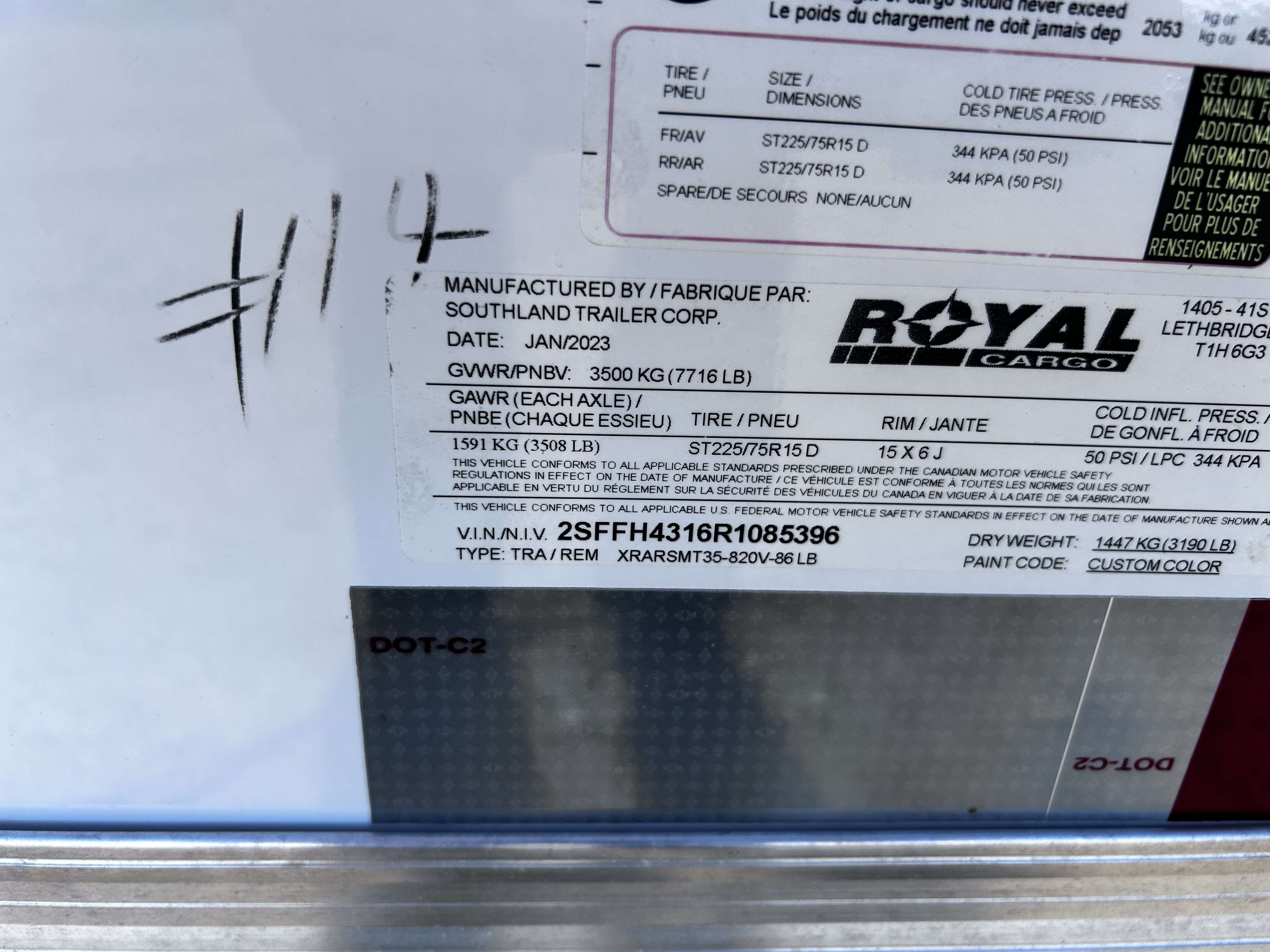 2024 Royal XR 8'6' x 20' Sled Trailer