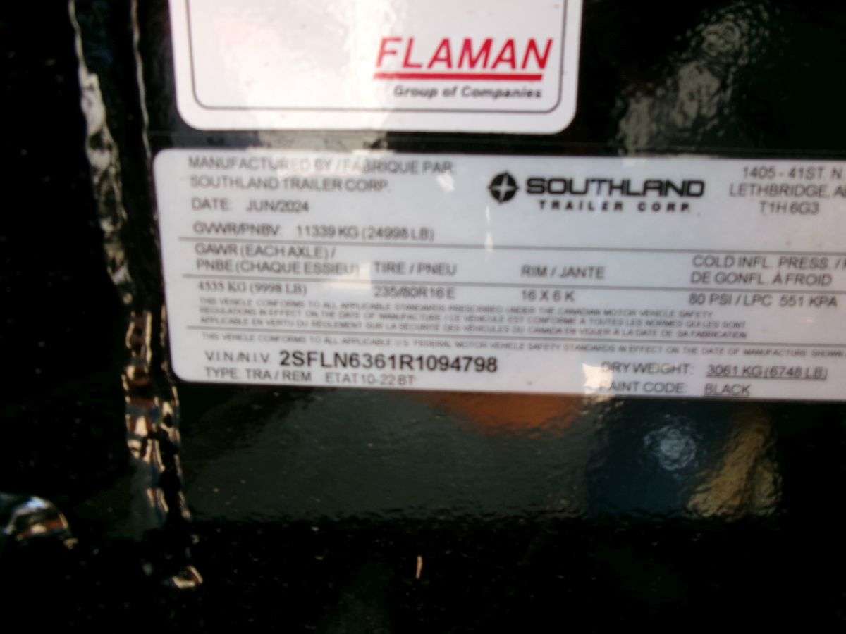 2024 Southland ETA 8'6" x 28' Pintle BT Flat Deck Trailer