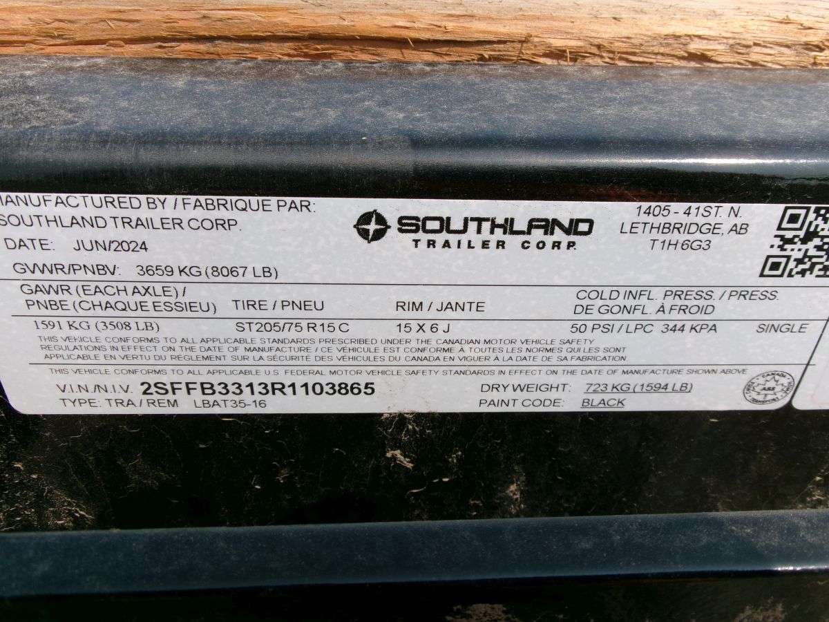 2024 Southland LBA 8'6" x 16' Flat Deck