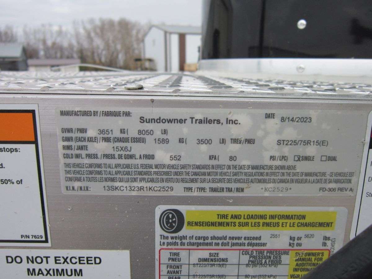2024 Sundowner Super Sport 6'9" x 10' 2-Horse BP Trailer