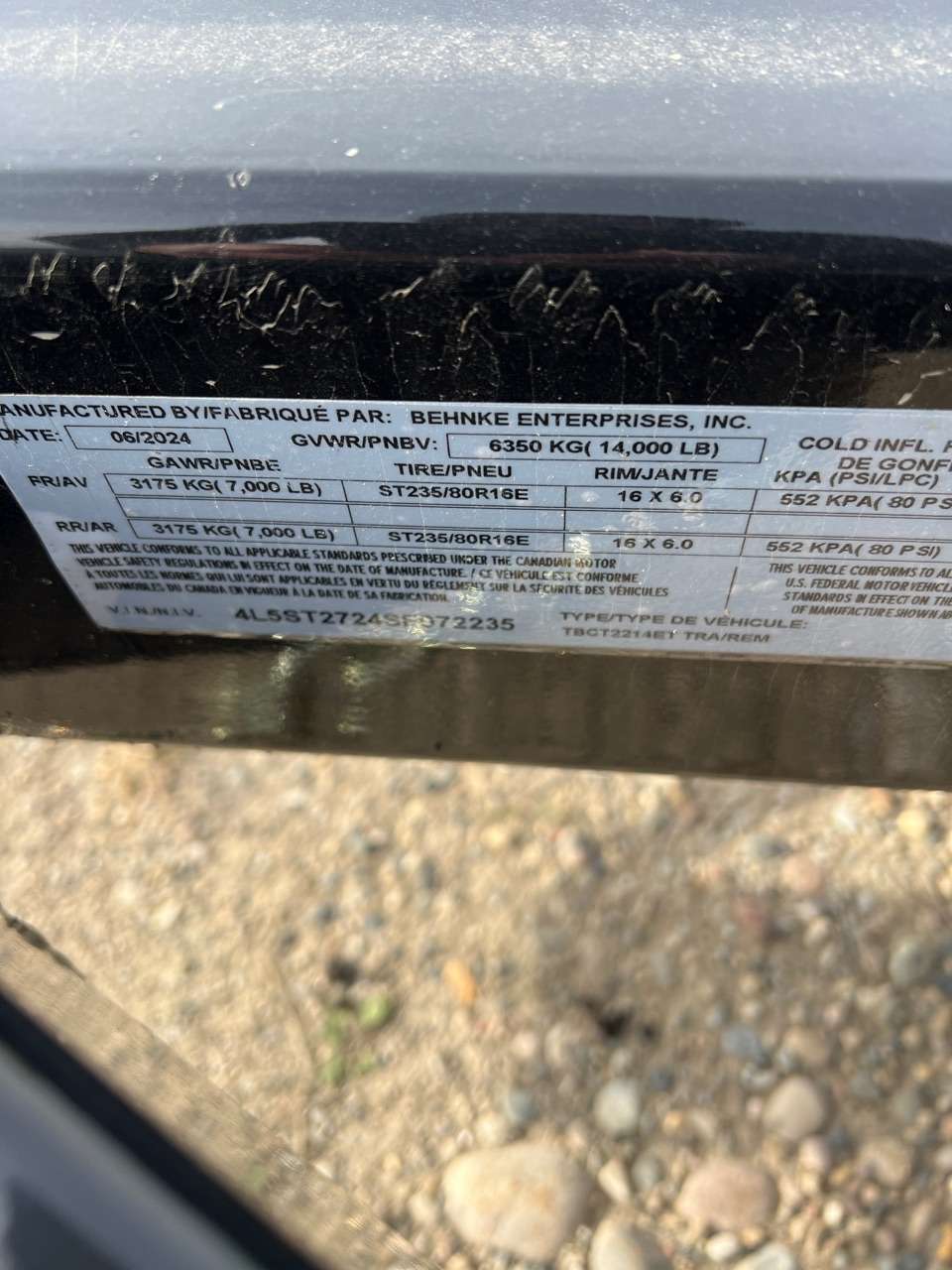 2025 Behnke TBCT 8'6" x 22' Partial Tilt Trailer