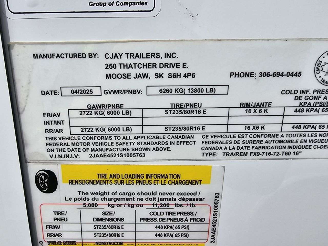 2025 CJay FX9 7' x 16' + V-Nose Cargo