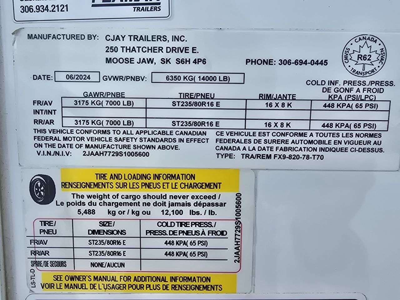 2025 CJay FX9 8'6" x 20' Flat Front Cargo Trailer
