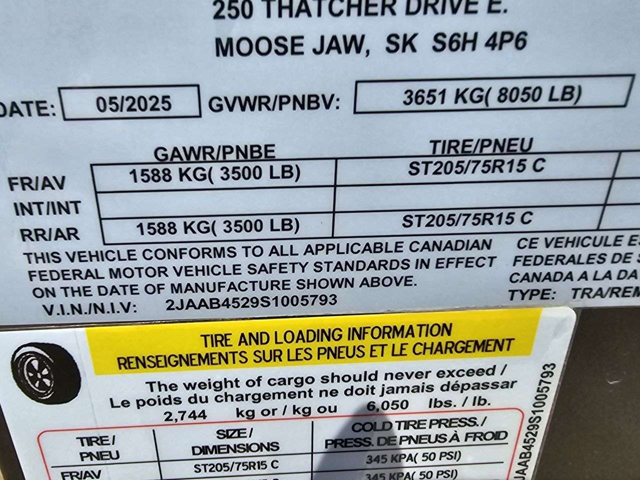 2025 CJay TXR 7' x 16' + V-Nose Cargo