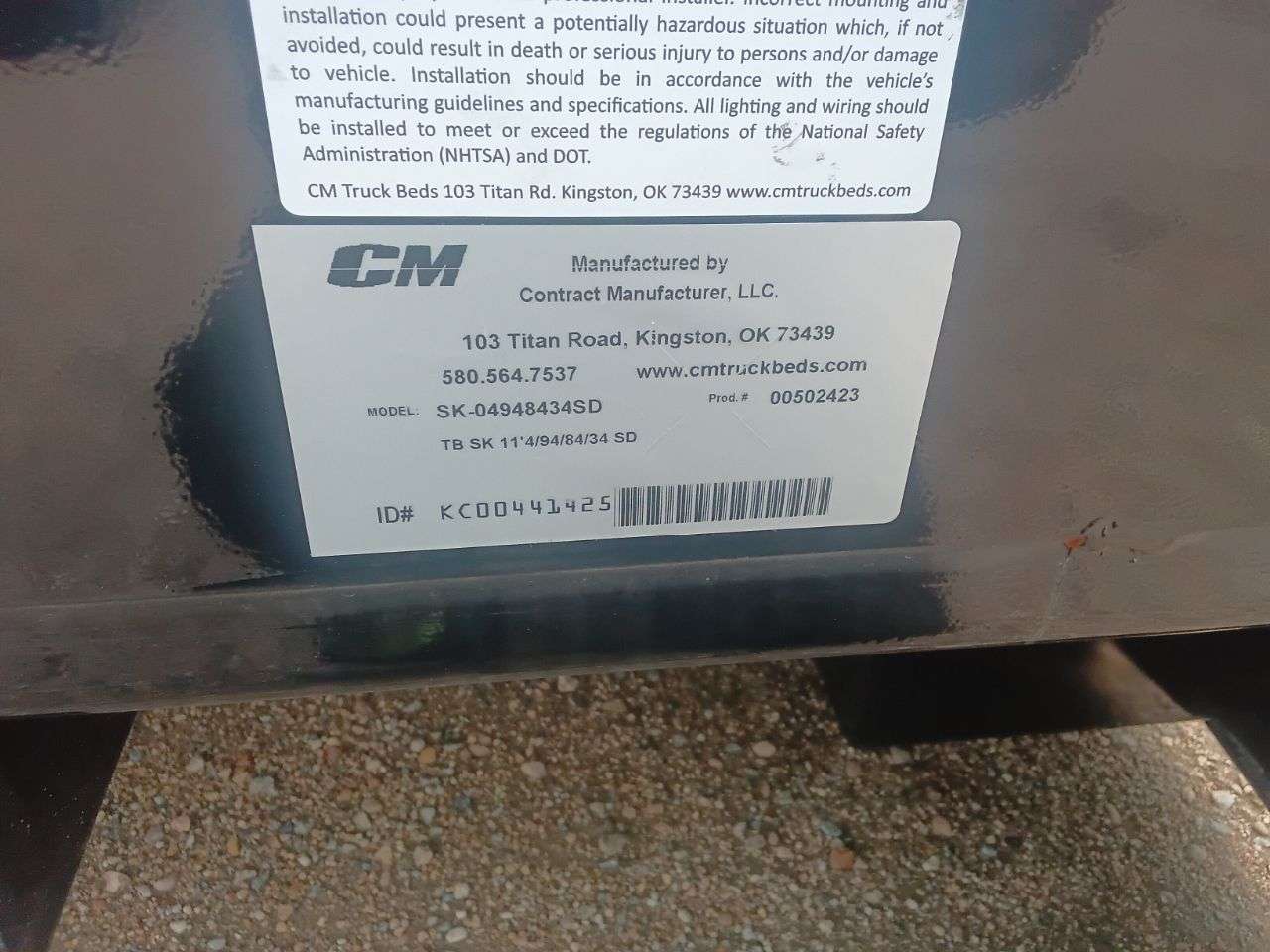 2025 CM 11'4" Steel Utility Truck Deck