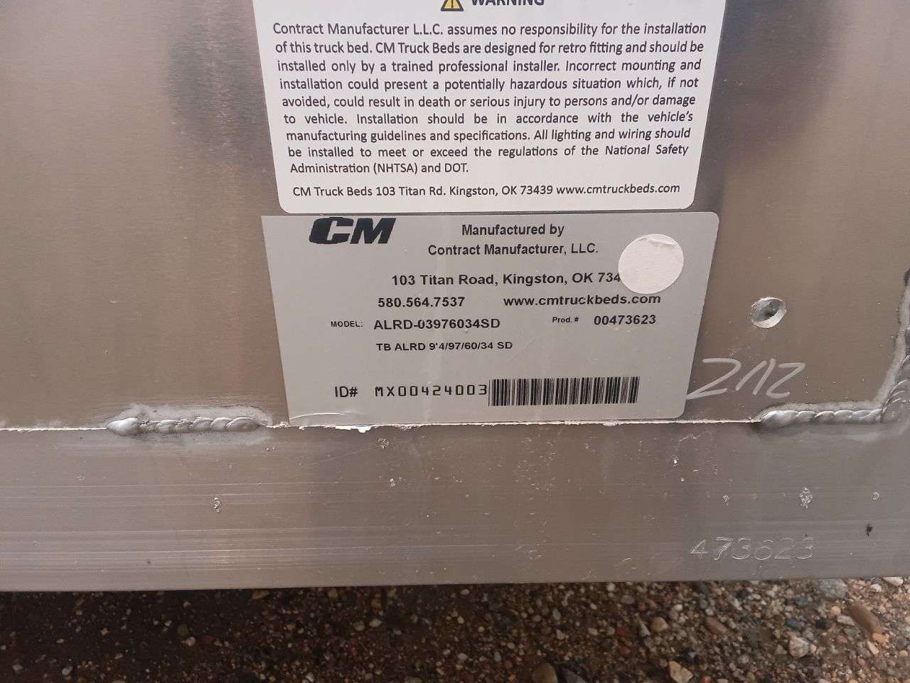 2025 CM 9'4" Aluminum Flat Truck Deck