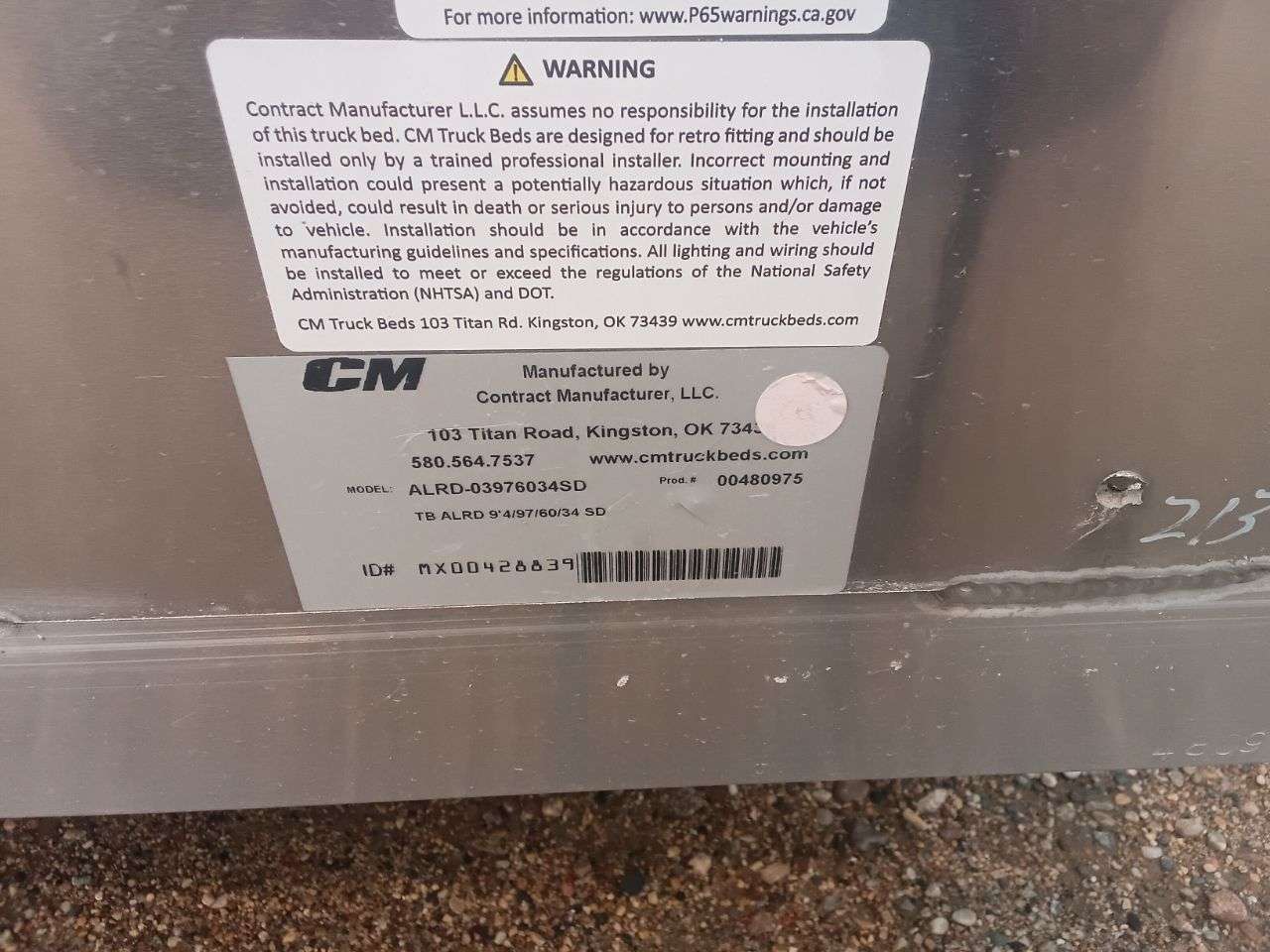2025 CM 9'4" Aluminum Flat Truck Deck