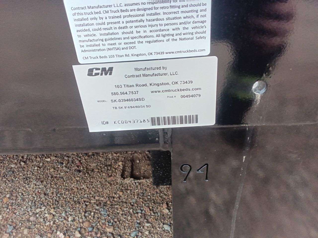 2025 CM 9'4" Steel Utility Truck Deck