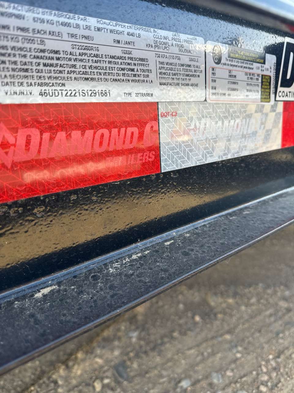 2025 Diamond C HDT 8'6" x 22' Partial Tilt Trailer
