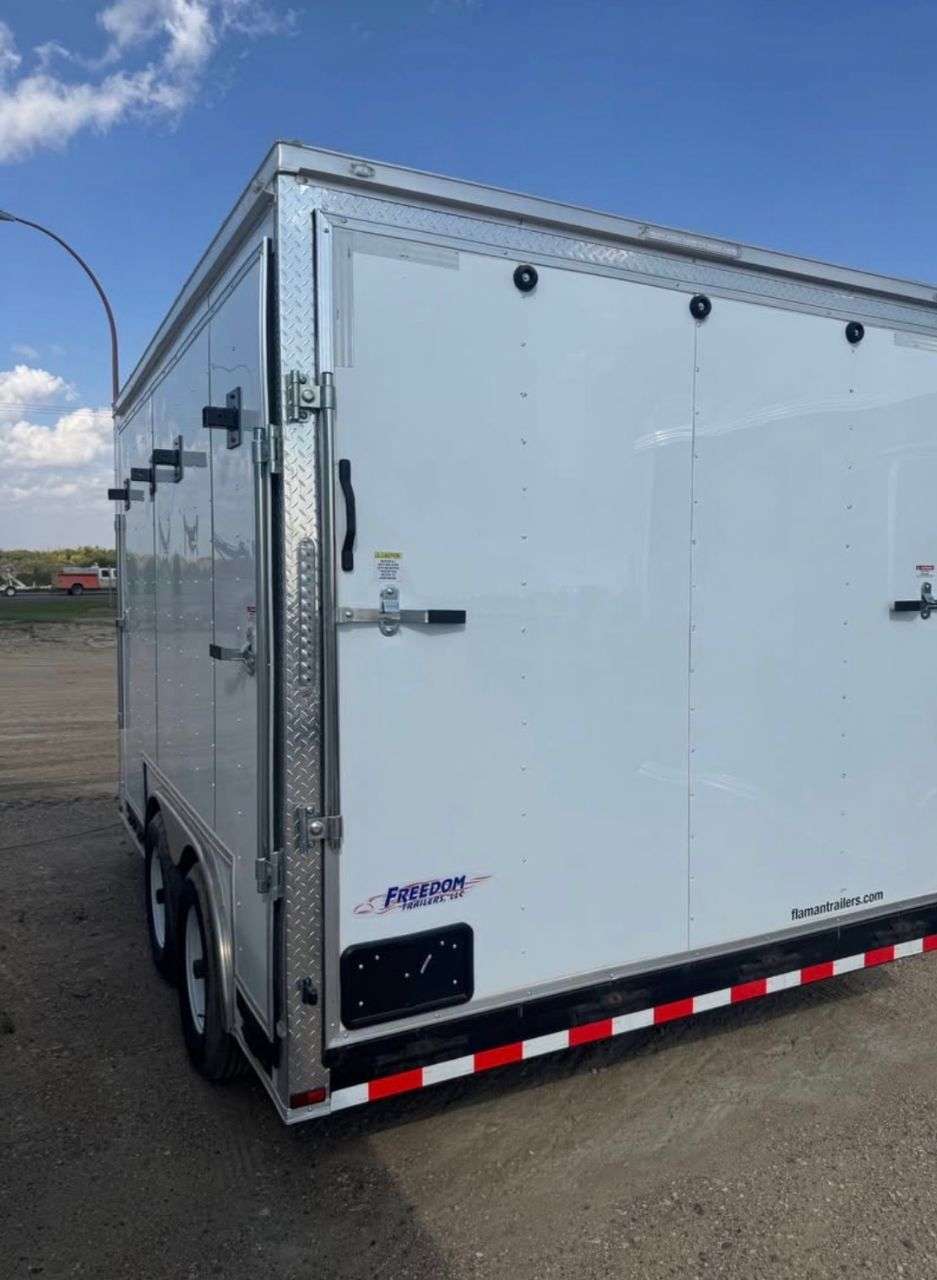 2025 Freedom 8'6" x 12' + V-Nose Enclosed Trailer