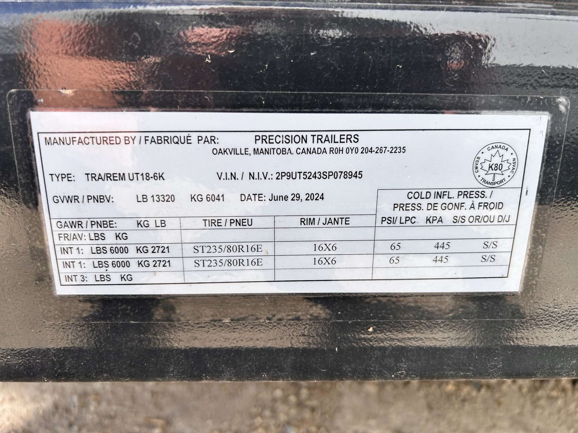 2025 Precision 20FT LowBoy Trailer
