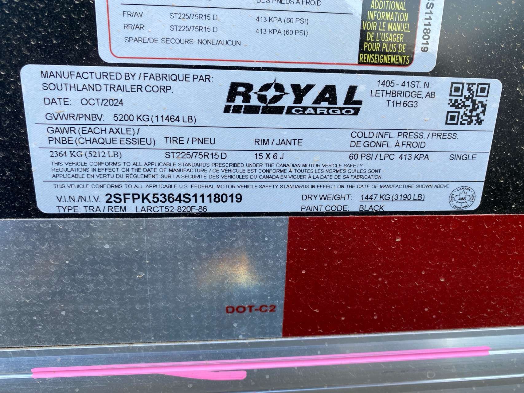 2025 Royal LARC 8'6" x 20' Flat Front Car Hauler