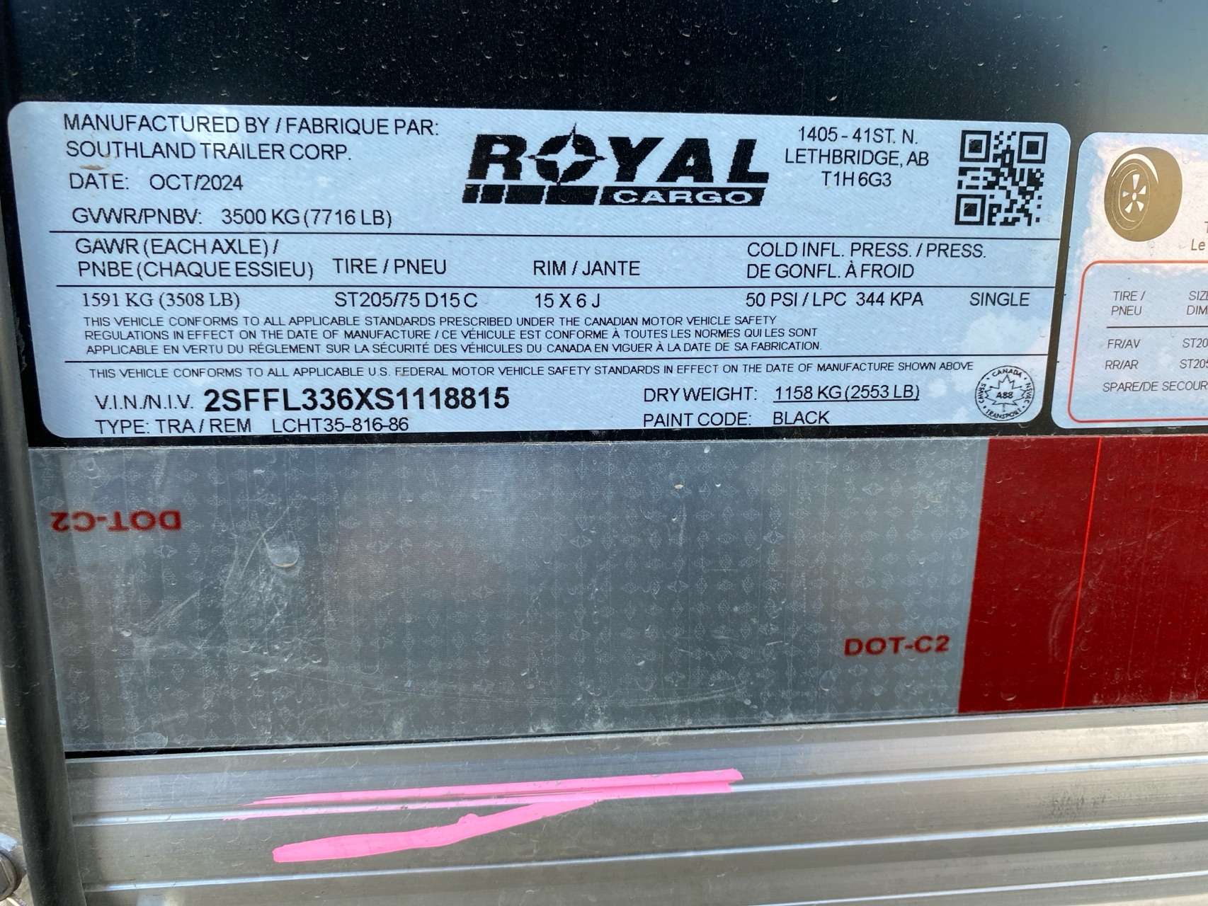 2025 Royal LCH 8'6" x 16' Flat Front Cargo Trailer
