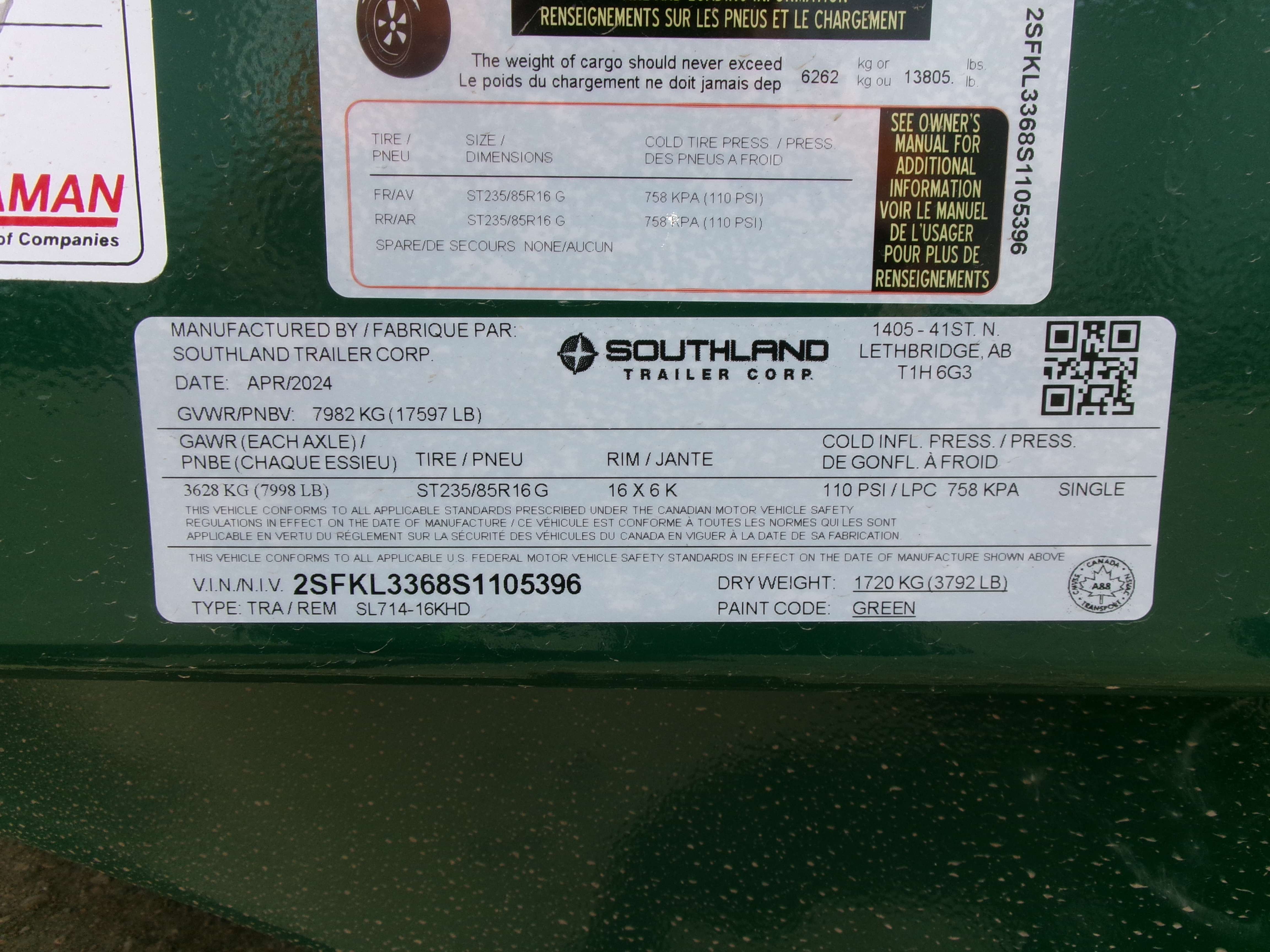 2025 Southland 16K HD 7' x 14' Dump Trailer