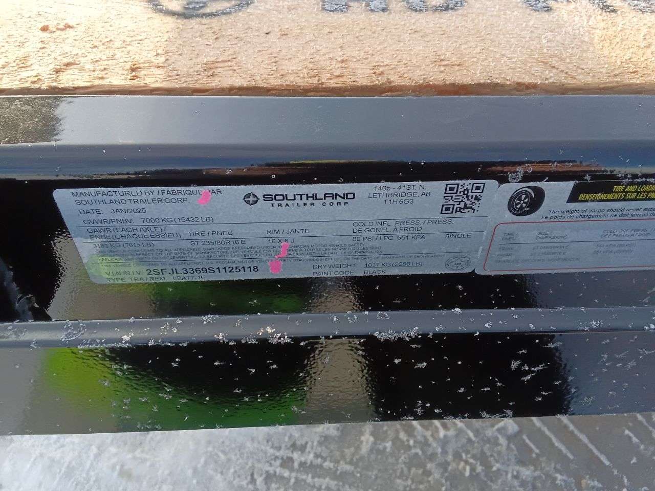 2025 Southland LBA 8'6" x 16' Flat Deck Trailer