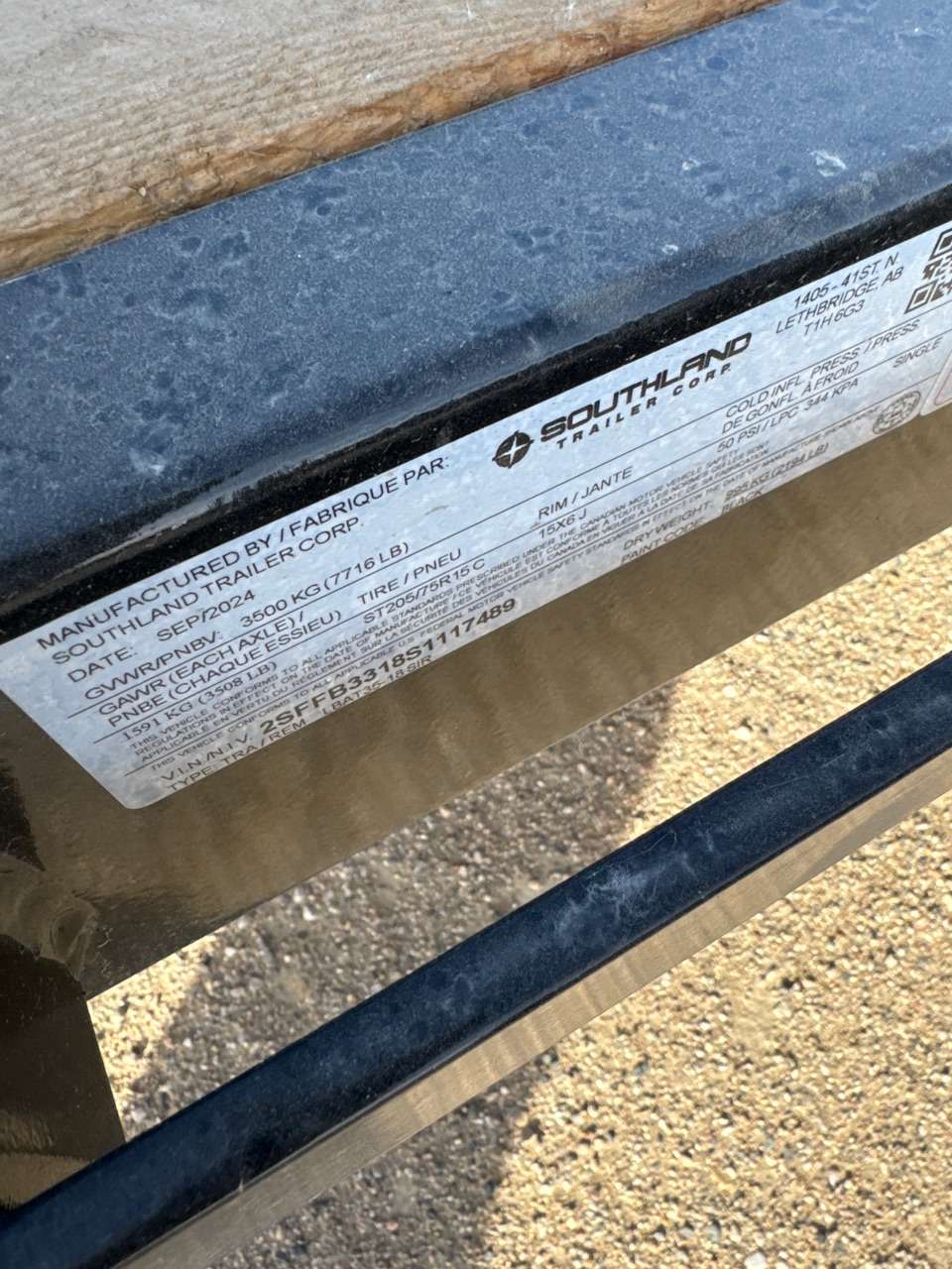 2025 Southland LBA 8'6" x 18' Flat Deck Trailer
