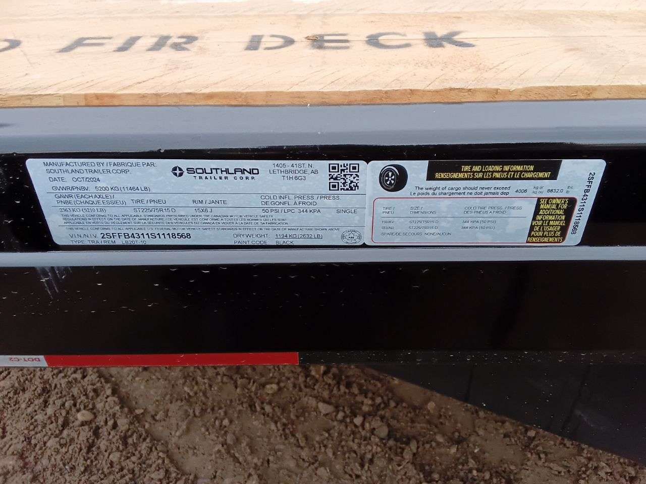 2025 Southland LBA 8'6" x 20' Flat Deck Trailer