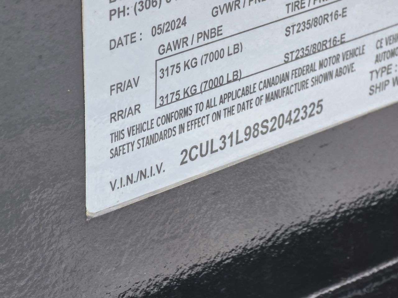 2025 Trailtech CELR 8'6" x 20' Beavertail Flat Deck Trailer