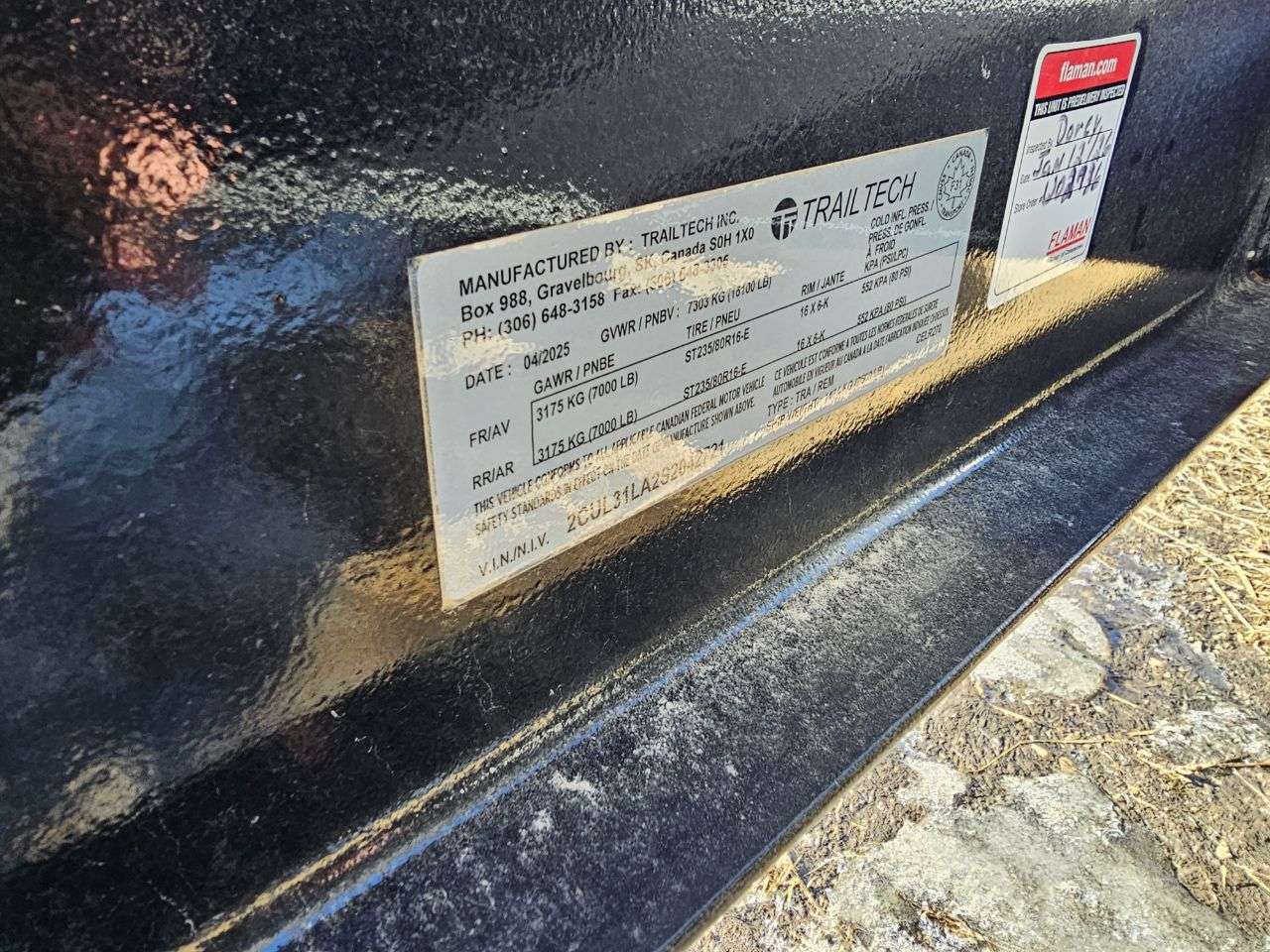 2025 Trailtech CELR 8'6" x 20' Flat Deck Trailer