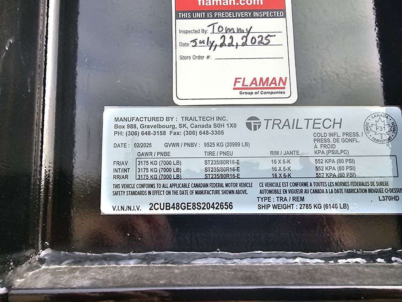 2025 Trailtech L370HD 7' x 16' Heavy Duty Dump Trailer