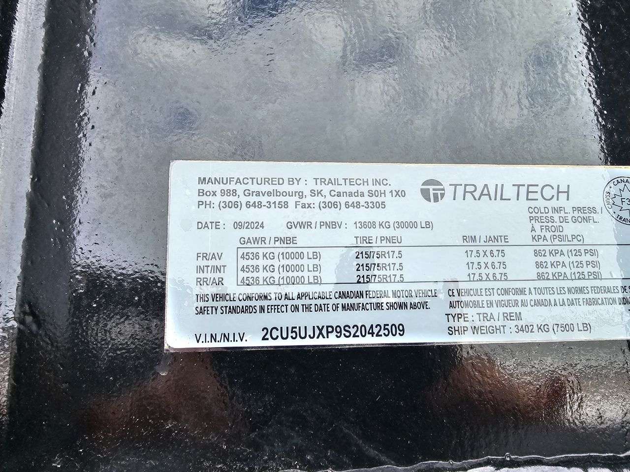 2025 Trailtech TD 8'6" x 30' GN BT Flat Deck Trailer