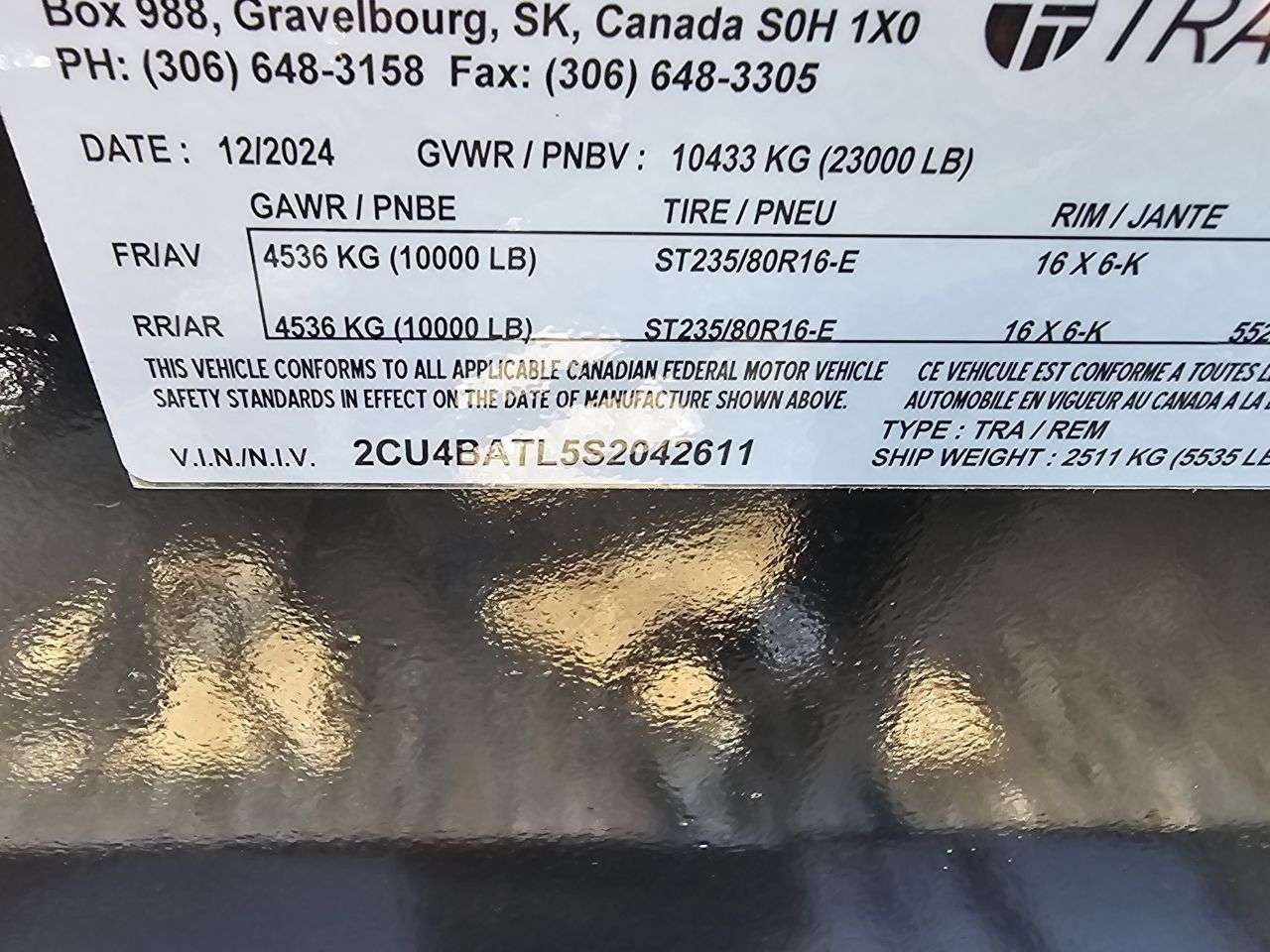 2025 Trailtech TD210 8'6" x 31' Beavertail Flat Deck Trailer