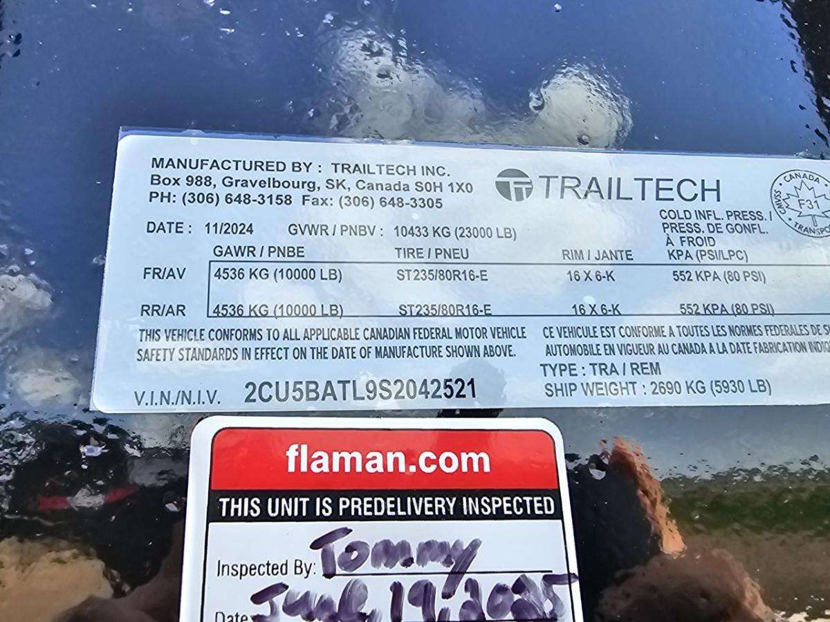 2025 Trailtech TD210 8'6" x 31' GN Beavertail Flat Deck
