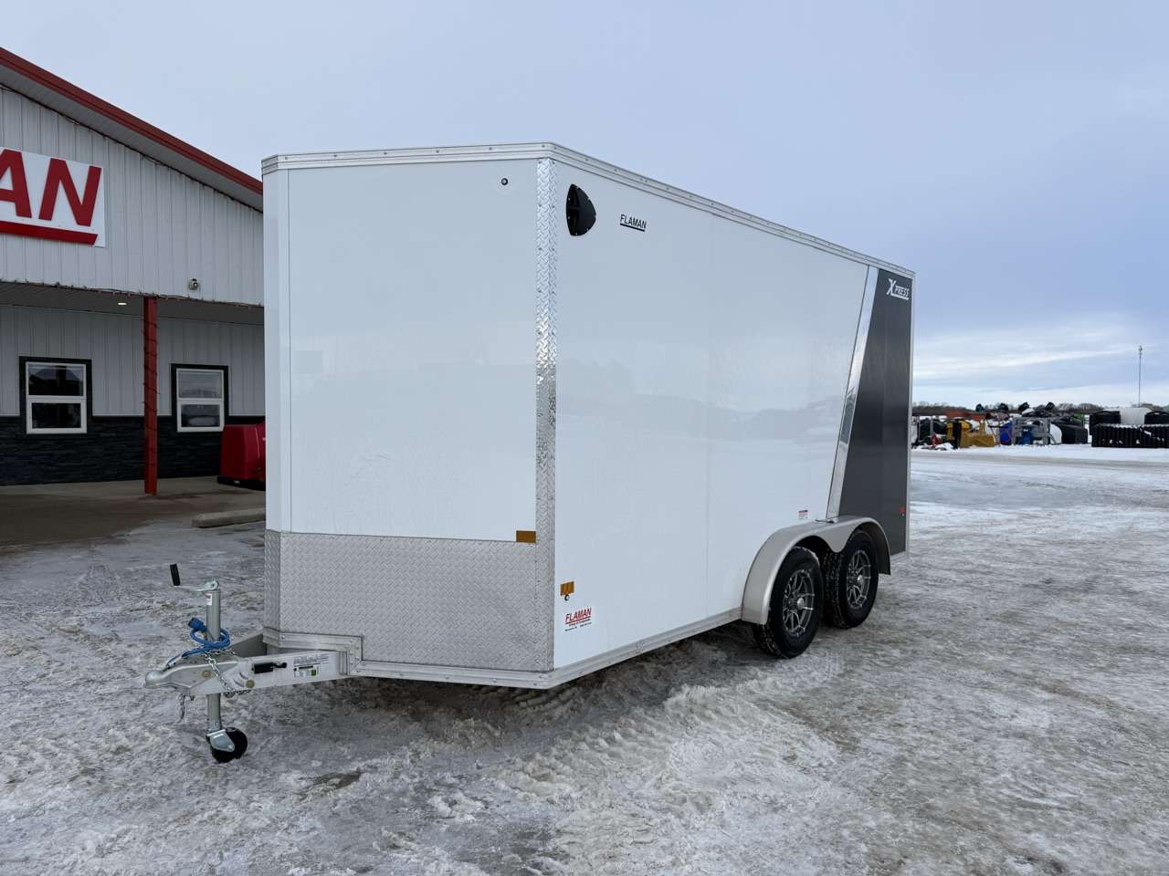 2026 ALCOM 7'6" x 14' + V-Nose Cargo Trailer