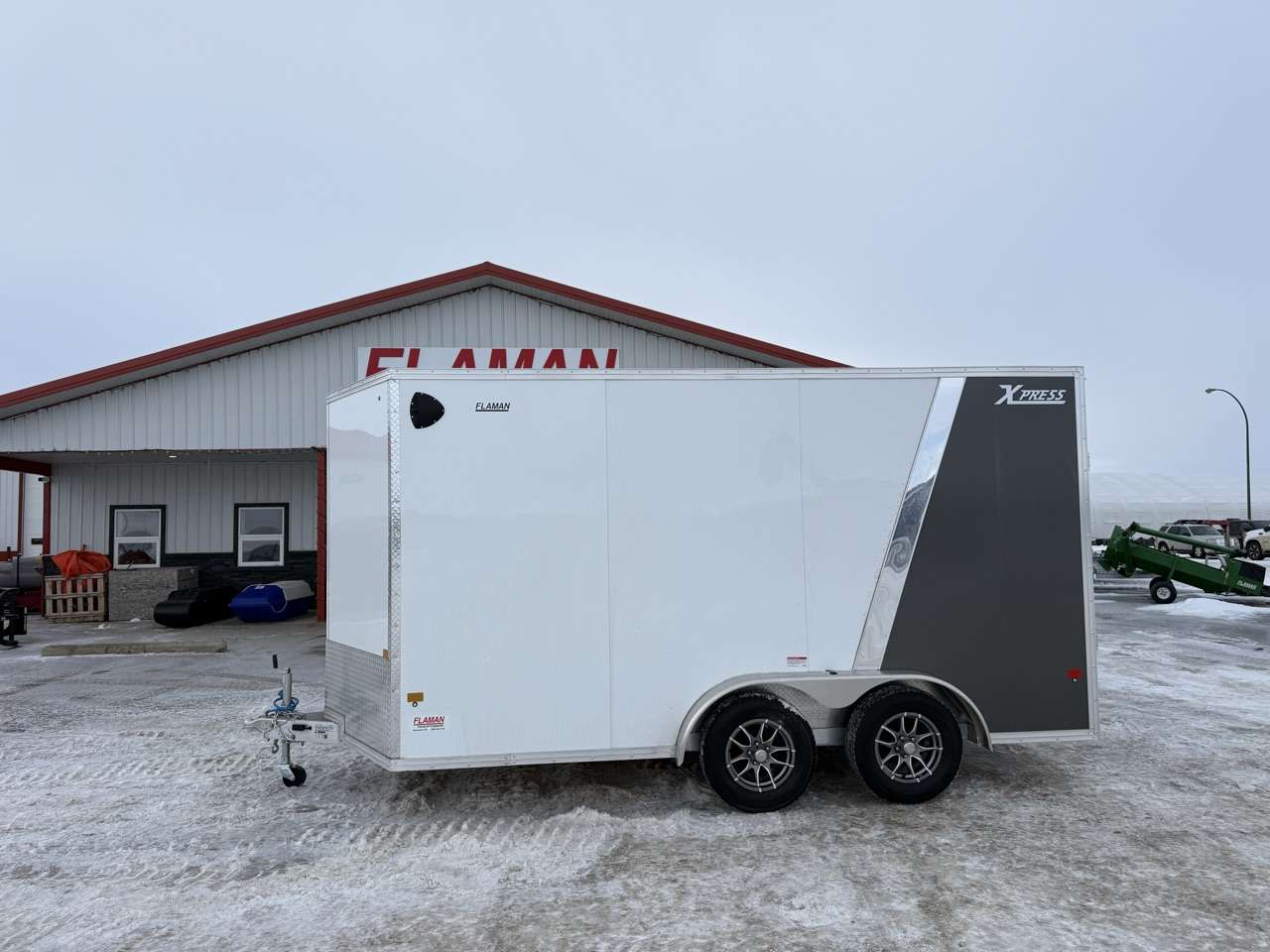 2026 ALCOM 7'6" x 14' + V-Nose Cargo Trailer