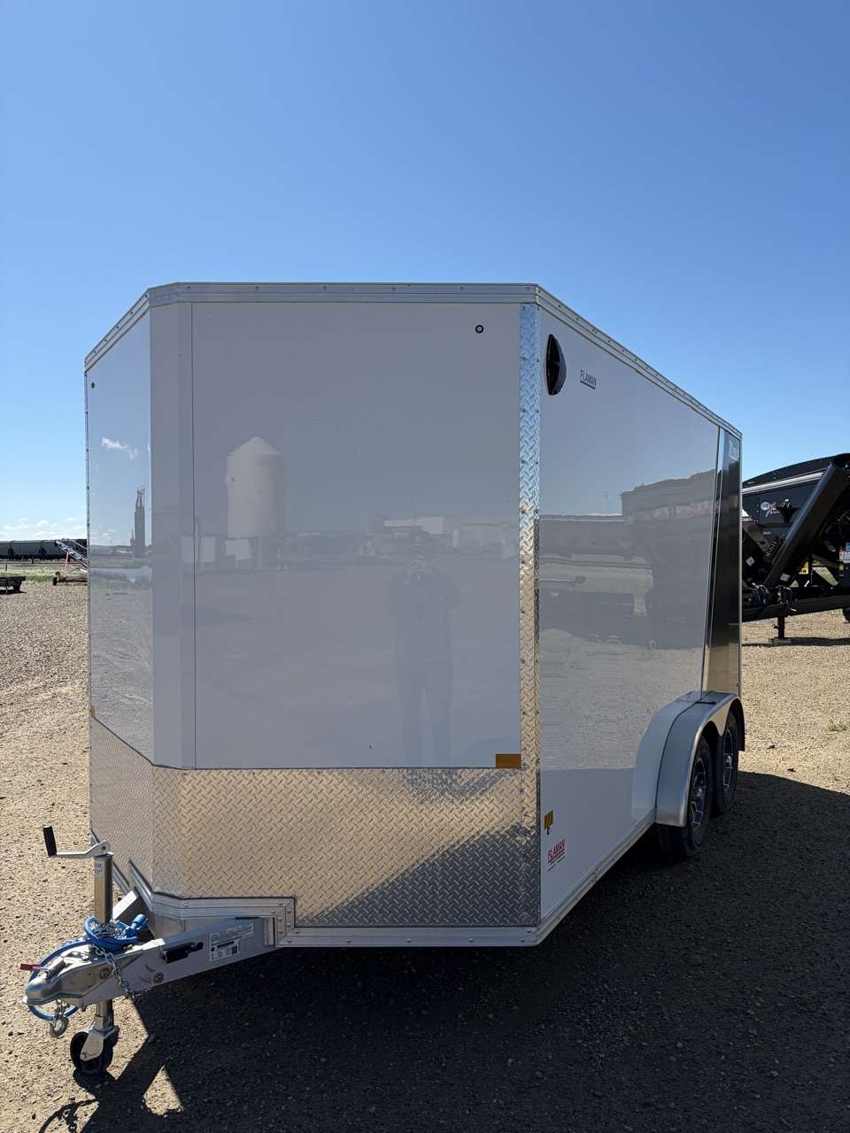 2026 Alcom 7'6" x 14' + V-Nose Cargo Trailer